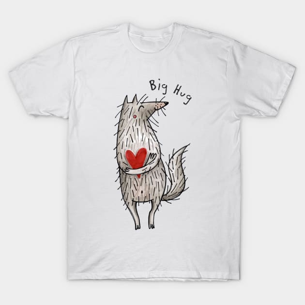 Big Hug - Little Wolf With A Big Heart  #RBSTAYCAY T-Shirt by JunieMond
